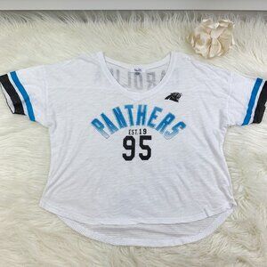 Touch by Alyssa Milano Carolina Panthers Oversized Short Sleeve T-Shirt Size M